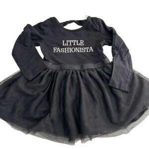 Little Fashionista Black Long Sleeve Dress 18-24M The Childrens Place Halloween